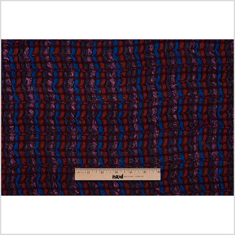 Famous Designer Rifle Green, Rose and Blue Novelty Acrylic and Wool Woven
