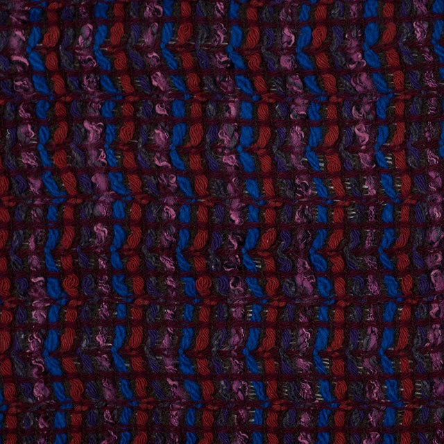 Famous Designer Rifle Green, Rose and Blue Novelty Acrylic and Wool Woven