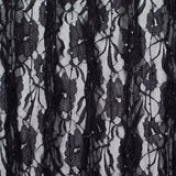 Famous Designer Black Ruffled Strips Lace