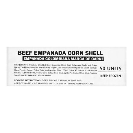 Brisas Beef Corn Shell Empanada 3 oz. - 50/Case