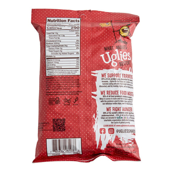 Uglies Bar-B-Que Kettle Potato Chips 2 oz. - 24/Case