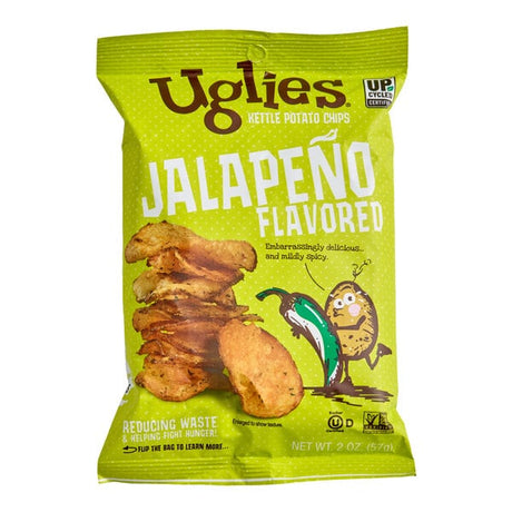 Uglies Jalapeno Kettle Potato Chips 2 oz. - 24/Case