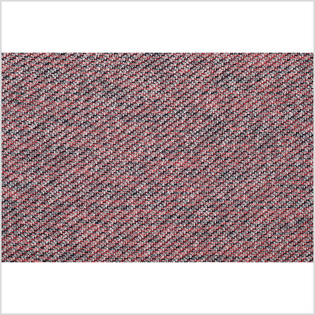 Bright Coral and Black Metallic Tweed