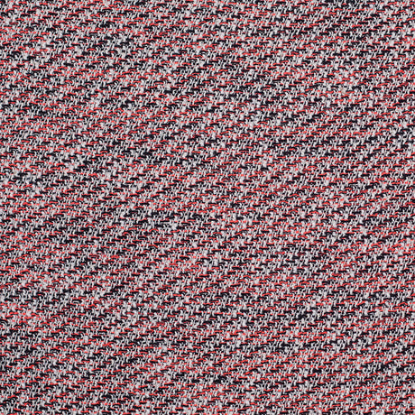 Bright Coral and Black Metallic Tweed