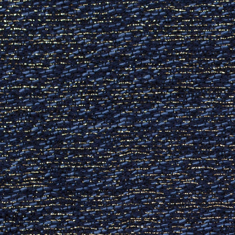 Dusky Blue, Black and Metallic Gold Novelty Woven