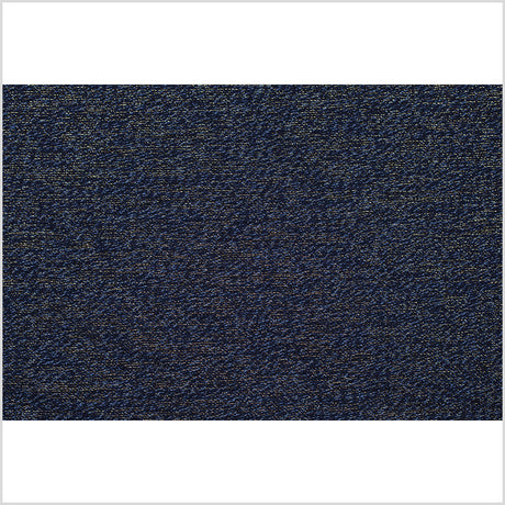 Dusky Blue, Black and Metallic Gold Novelty Woven