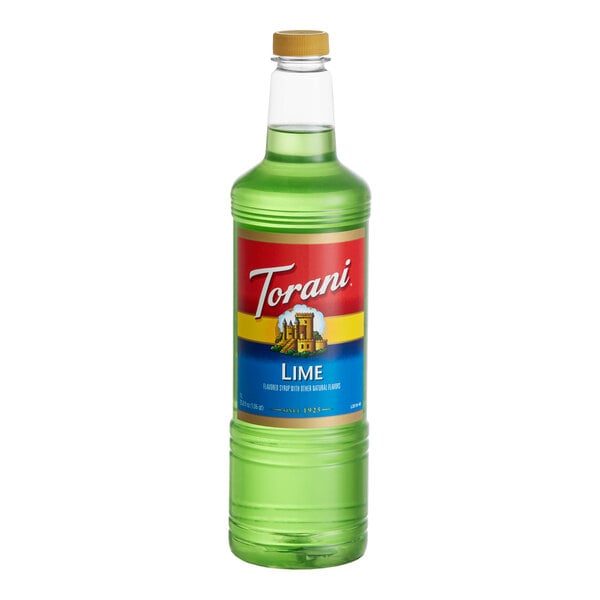 Torani Lime Flavoring / Fruit Syrup Plastic Bottle 1 Liter - 6/Case