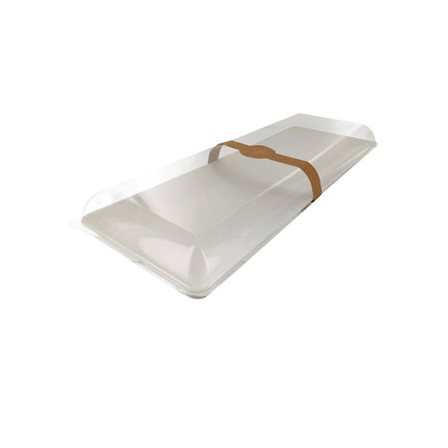 Packnwood Bio 'n' Chic Rectangular Sugarcane Tray, 15.7" x 6", Case of 100