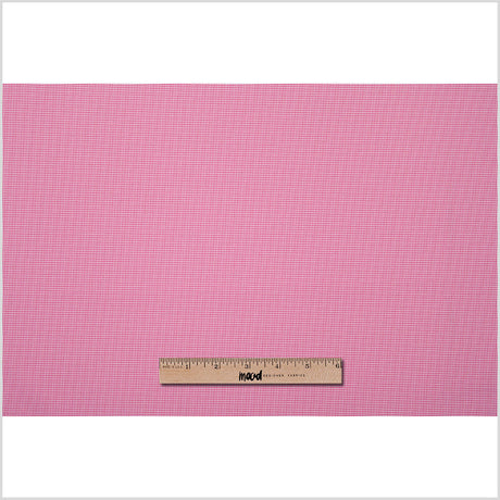 Rose and White Mini Houndstooth Stretch Poly