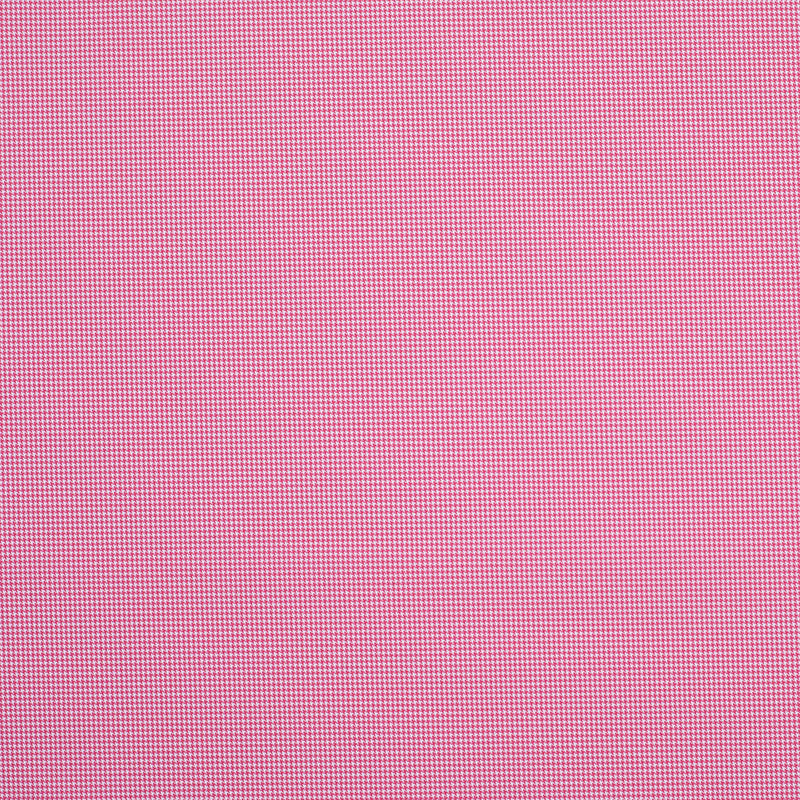 Rose and White Mini Houndstooth Stretch Poly