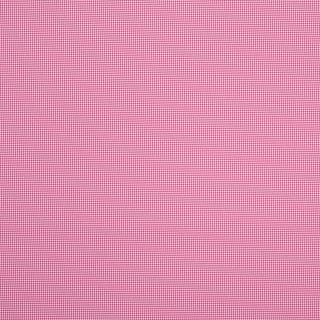 Rose and White Mini Houndstooth Stretch Poly