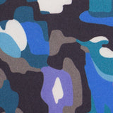 NYC Designer Teal Camo Poly Charmeuse