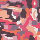 NYC Designer Peach Camo Poly Charmeuse