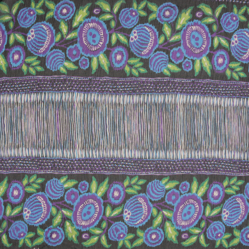 Famous Designer Silk Chiffon Floral Panel Print