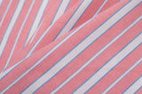 Cotton Candy Pink, Blue and White Striped Handwoven Cotton