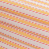 Citrus Yellow, Rose and White Striped Handwoven Cotton