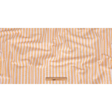 Citrus Yellow, Rose and White Striped Handwoven Cotton