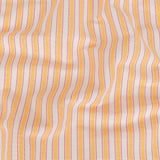 Citrus Yellow, Rose and White Striped Handwoven Cotton
