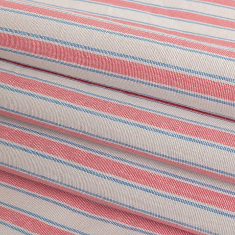 Cotton Candy Pink, Blue and White Striped Handwoven Cotton