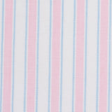 Baby Pink, Blue and White Striped Handwoven Cotton