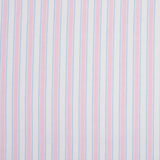 Baby Pink, Blue and White Striped Handwoven Cotton