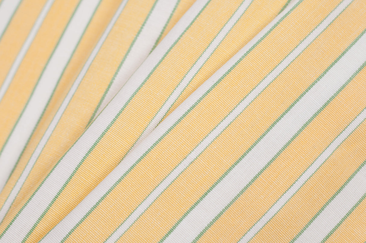 Impala Green and White Striped Cotton Canvas