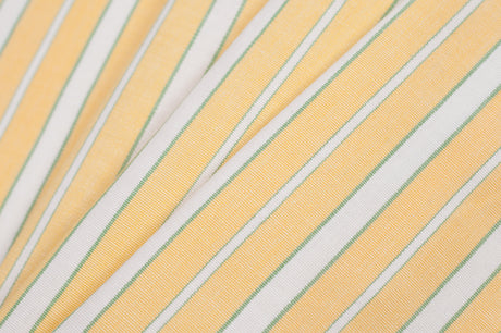 Impala Green and White Striped Cotton Canvas