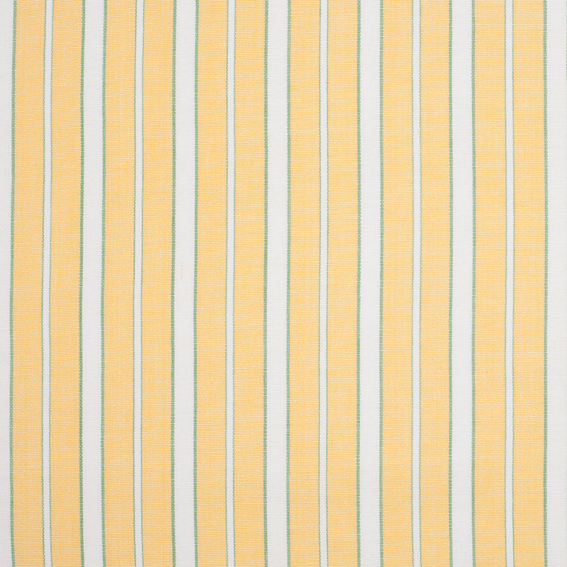 Impala Green and White Striped Cotton Canvas