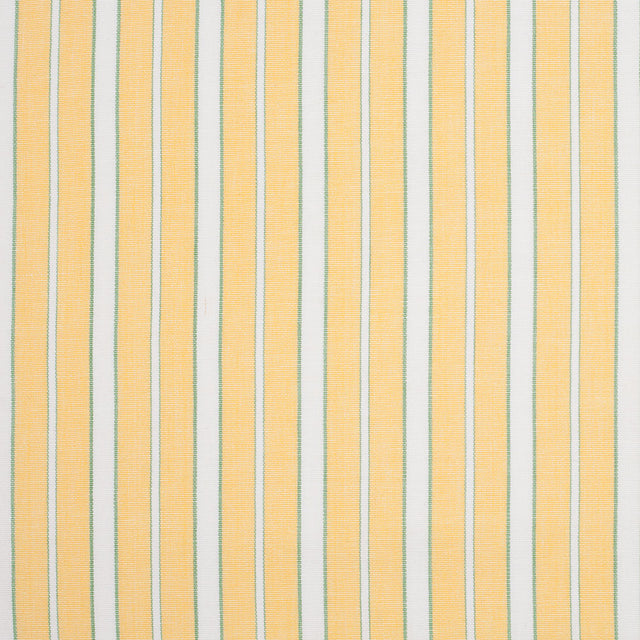 Impala Green and White Striped Cotton Canvas
