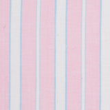 Baby Pink, Blue and White Striped Handwoven Cotton