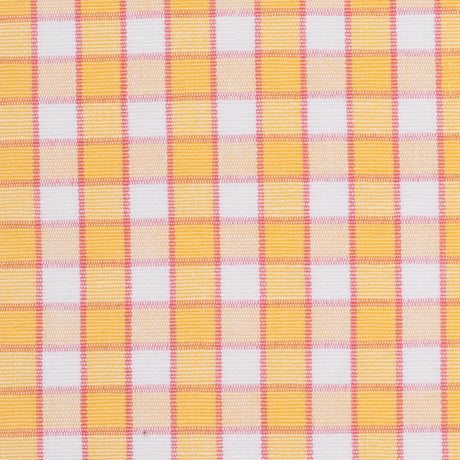 Citrus Yellow and Cotton Candy Pink Checked Handwoven Cotton