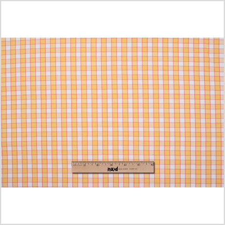 Citrus Yellow and Cotton Candy Pink Checked Handwoven Cotton