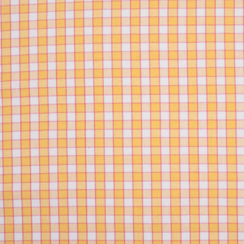 Citrus Yellow and Cotton Candy Pink Checked Handwoven Cotton