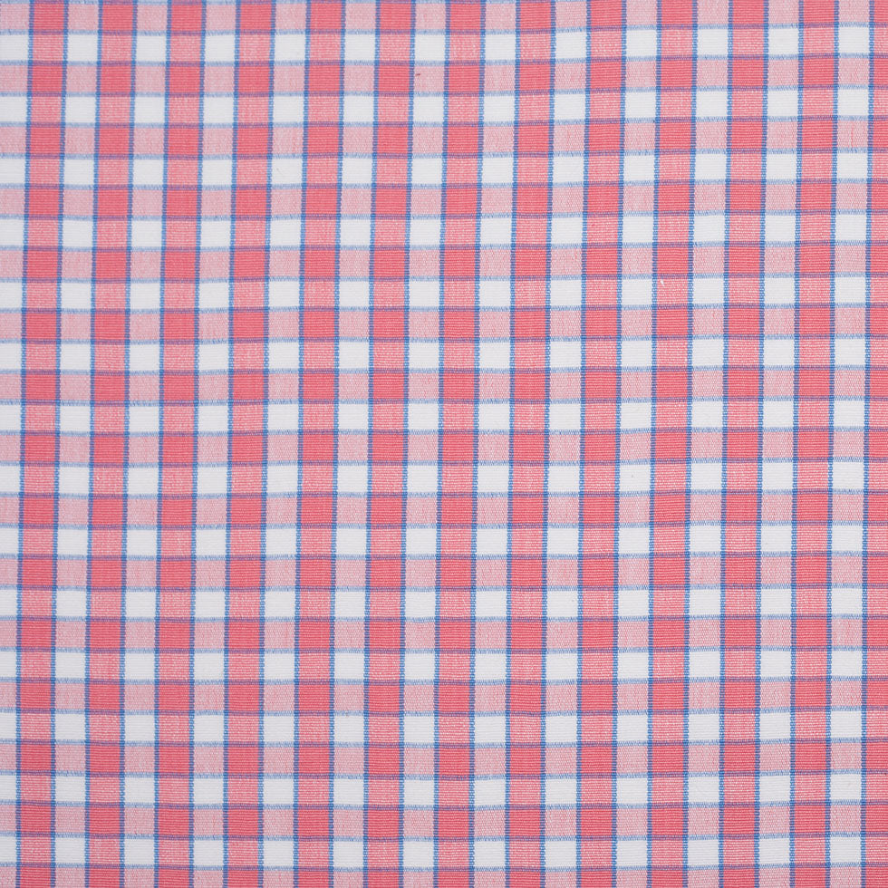 Cotton Candy Pink and Blue Checked Handwoven Cotton