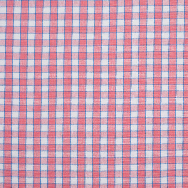 Cotton Candy Pink and Blue Checked Handwoven Cotton