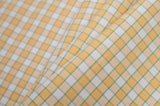 Citrus Yellow and Green Checked Handwoven Cotton
