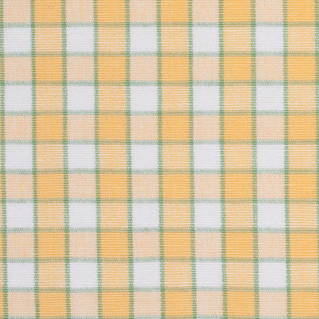 Citrus Yellow and Green Checked Handwoven Cotton