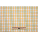 Citrus Yellow and Green Checked Handwoven Cotton