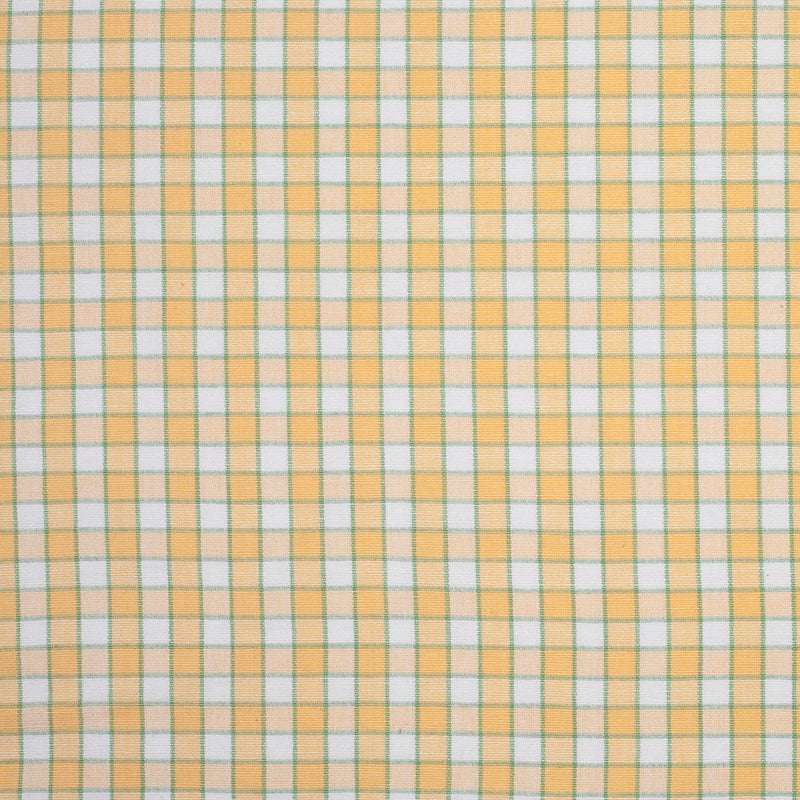 Citrus Yellow and Green Checked Handwoven Cotton