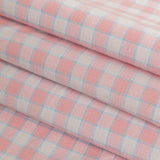 Baby Pink and Blue Checked Handwoven Cotton