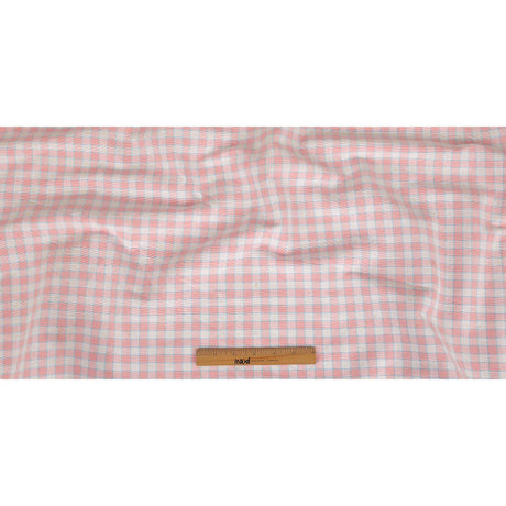 Baby Pink and Blue Checked Handwoven Cotton