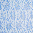 Regatta Blue and Metallic Silver Mesh Lace