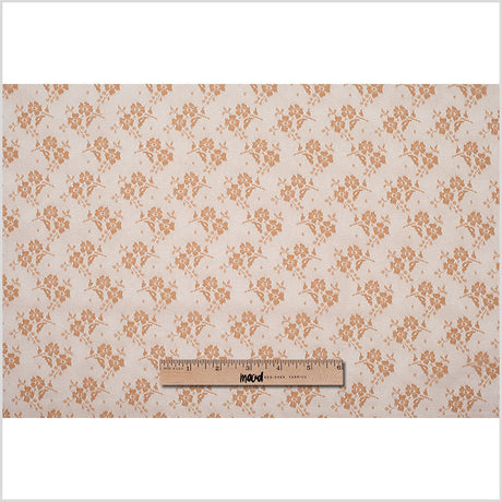 Butter Rum Polyester Floral Lace