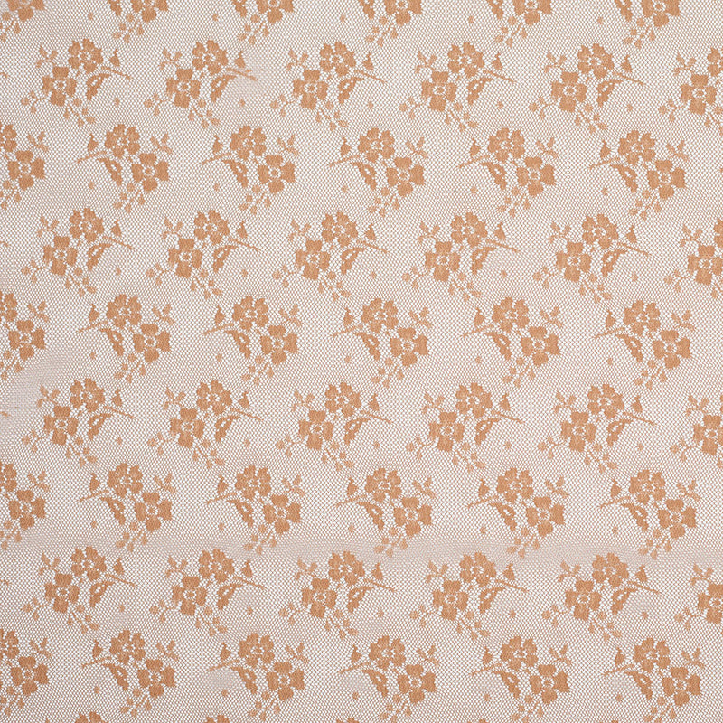 Butter Rum Polyester Floral Lace