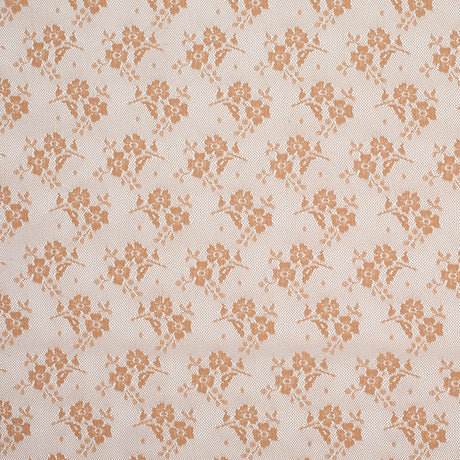 Butter Rum Polyester Floral Lace