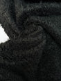 Black Acetate Polyester Faux Fur