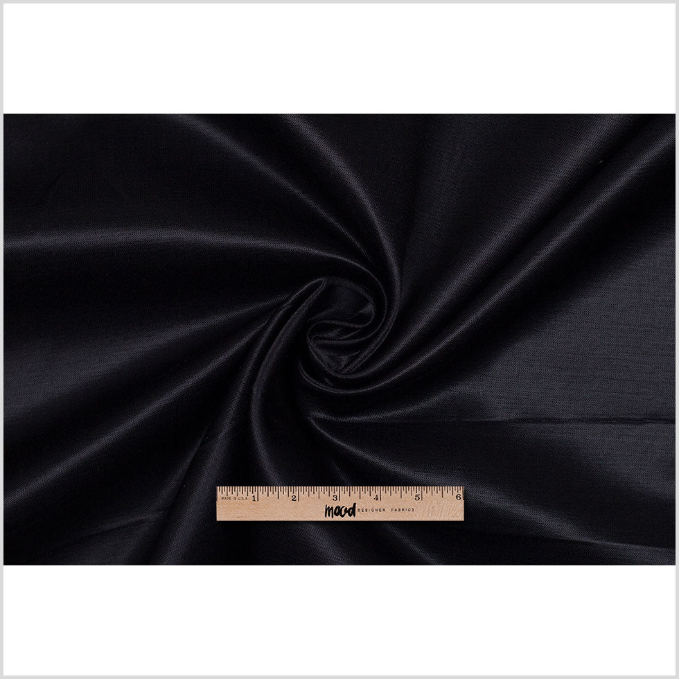Caviar Black Satin Viscose