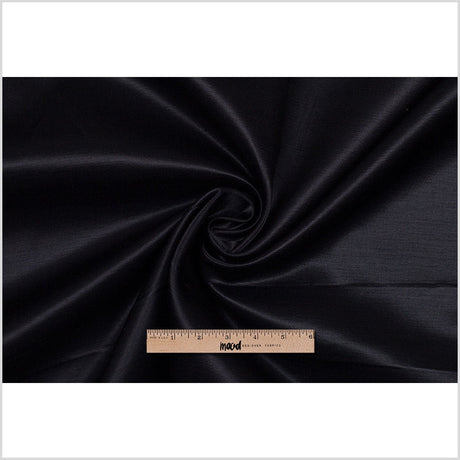Caviar Black Satin Viscose