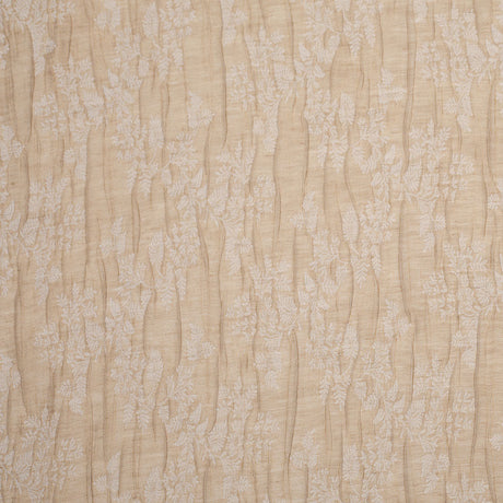 Candid Ginger and Pristine White Polyester Crinkled Jacquard