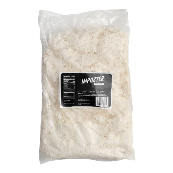 Imposter Dairy-Free Vegan Shredded Mozzarella Cheese 5 lb. - 2/Case